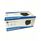 Disposable Black 3ply Face Masks Comfort Earloop Non-medical 100pcs