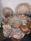 Pink Depression Glass Large  Lot Mixed