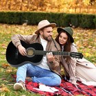 38  Acoustic Guitar Full Size W case  Strap  Tuner   Pick Gift To Kids Student