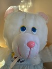 Interprur Avon White Nylon Plush Bear Blue Overalls 