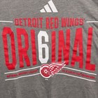 Nwt Detroit Red Wings T-shirt Men   s Xl Gray Hockey Nhl Adidas Classic Sports