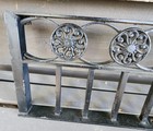 Vintage Ornamental Iron Railing Baluster Panel Architectural Salvage Rosettes   