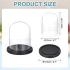 Glass Cloche Display Dome 5 9  X 4 7  Glass Dome Display Case Black