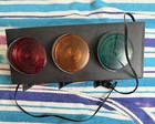 Vintage 3-sided Traffic Light Lamp Light Up Plug In Rare  Taiwan