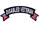 Disabled Veteran Rocker Sew On Iron On Embroidered Patch  3 1 2  X  1 2  