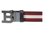 Bally 6235340 Men s Logo Buckle Webbing Stripe Reversible Belt Eu 100 us 40