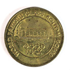 Vintage Silver Springs Florida Glass Bottom Boats Brass Good Luck Souvenir Token