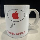 Apple Computer Mug  think Apple  Apple Logo Think Bubble Coffee Cup 1980 s Rare