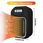 Lcd Portable Indoor Space Heater Plug In Wall Outlet 400w Small Electric Heaters