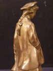  antique Franz Gruber Austrian Bronze Figure Statue School Girl Woman Sculpture 