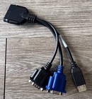 Usb Kvm Console Cable Vga Rs232 Db9 For Server Switch Dell Hp Ibm New
