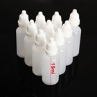 12 Pcs 15ml Plastic Squeezable Eye Liquid Dropper Bottles With Childproof Cap