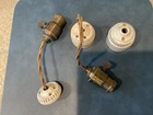 Vintage Porcelain Light Fixtures   4 Light Fixtures Plus 1 Ceiling Mount