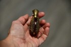 Antique Cranberry Gilt Perfume Bottle 