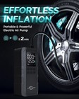 Nature Hero Tire Inflator Portable Air Compressor - 7500mah Pump Black 