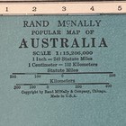 Antique 1944 Map Of Australia 14   x11   