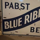 Pabst Blue Ribbon Beer Original Porcelain Sign Breweriana Bar