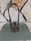 Rustic Grape Leaves On Vine Metal Wine Bottle Holder 14   Tall And 5  Wide