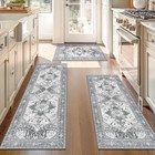 Boho Washable Kitchen Rugs Sets Of 3  Non Slip Kitchen Mats For Floor With