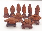Vintage Rare Chinese Collection Detailed Boats And Scholars Hand Carved 1 8 