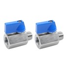 Mini Ball Valve 316 Stainless Steel 1 4 Inch Npt Male    1 4 Inch Npt Female 2pcs