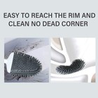 Toilet Brush And Holder Set For Bathroom  Flexible Toilet Bowl Brush Head