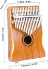 Eastrock 17 Key Electric Kalimba Thumb Piano Built-in Pickup Professional Electr