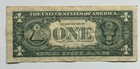 1981 A One Dollar Federal Reserve Note Error -miscut   Misaligned Front Printing