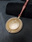 Antique 19th Century 9  Dollhouse Brass Bed Warmer Early Finish Turned Handle