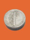 Mercury Dimes Silver Estate Lot   Five Coins   90  Circulated Full Date