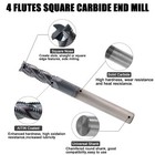 5pcs 4 Flute 1 4 x3 4 x2-1 2  Solid Carbide Roughing End Mills - Altin Coated