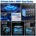 12v 120ah Lifepo4 Battery W 100a Bms - Group 24 For Rv Solar Marine Camping