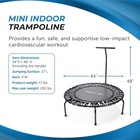 Jumpsport Round Home Fitness Indoor Mini Rebounder Trampoline For Adults  Black