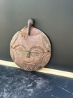 Vintage Teke Flat Face Mask - 8  Circular African Tribal Art  drc   Congo 