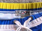 Uxh Collection Swim Briefs Mens Large  32-34  Swimsuit Blue Orange White Stripes