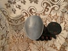 Vtg Farmhouse Minature Cast Iron Balance Scale Painted Flowers   Weights