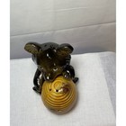 Vintage Bear Holding Beehive Salt And Pepper Shaker Set