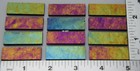 12 Pieces 1 2  X 1 1 2  Mixed Iridized On Purple Bullseye 3mm Thick Glass 90 Coe