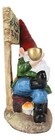 Mr Gnome Grandpa Smoking Pipe By Toadstool Mushrooms And Free Weeds Sign Statue