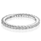 New Women Sterling Silver Wedding Band Anniversary Thin Cz Skinny Ring Size 4-10