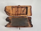Burl Wood Box Sharpening Stone Fleur De Lis Hinges