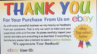 For Ebay Seller Thank You Cards Your Purchase Order Notes Sets 100