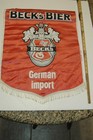 Banner Wall Hanging Sign Vintage Beck s Bier Beer German Import 