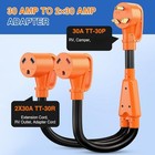 Nilight 2pcs 30a Rv Y Splitter Adapter Tt-30p To Dual Tt-30r 10awg