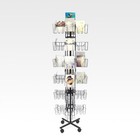 72-pocket 5x7   5 3   Vertical Greeting Card Display Spinning Floor Stand Post