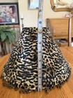 Leopard Print Lamp Shade W Beaded Fringe  12x4x7 5    Perfect Shape