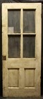 32x79 5  Antique Vintage Solid Wood Wooden Exterior Entry Door Window Glass Lite
