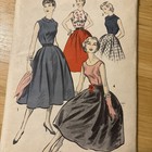 1950s Vintage Skirt And Blouse Sewing Pattern Size 16 Advance 8107