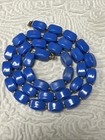 Antique Russian Blue Faceted 24    Trade Beads Necklace
