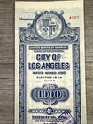 1924 City Of Los Angeles Water Works Bond Election  4197 Paid June 1948